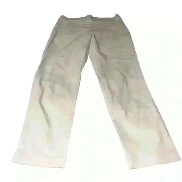 J.Jill Stretch Pants White Pull-On Elastic Waist Straight Leg Size 6 - Picture 1 of 4